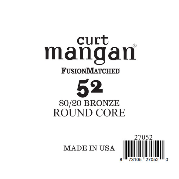 52 80/20 Bronze ROUND CORE Single String