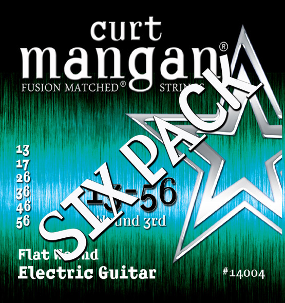 13-56 Stainless Flatwound Guitar String SIX PACK