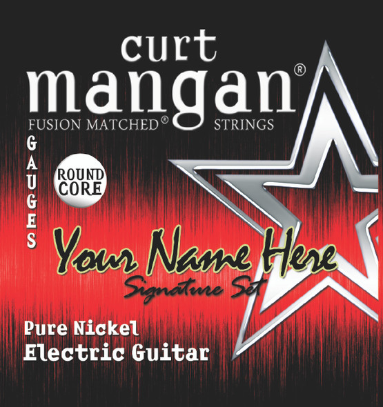 4 X Pure Nickel Custom Gauged ROUND CORE Electric Guitar String Sets