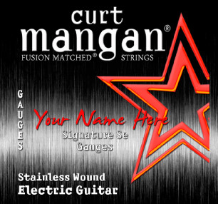 4 X Stainless Wound Custom Gauged Electric Guitar String Sets