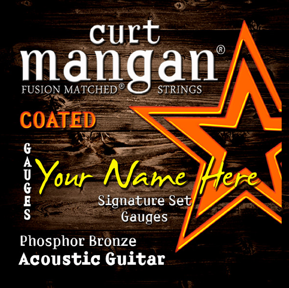 4 X COATED Phosphor Bronze Custom Gauged Acoustic Guitar String Sets