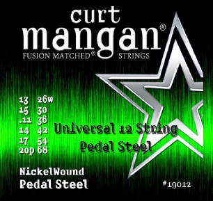 12-String Universal Pedal Steel Nickel Wound Set