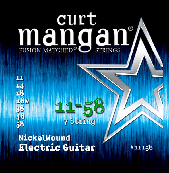 11-58 7-String Nickel Wound Guitar String Set