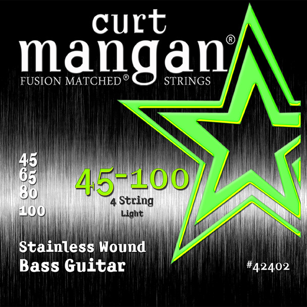 45-100 Stainless Wound Light 100 Set 4 String