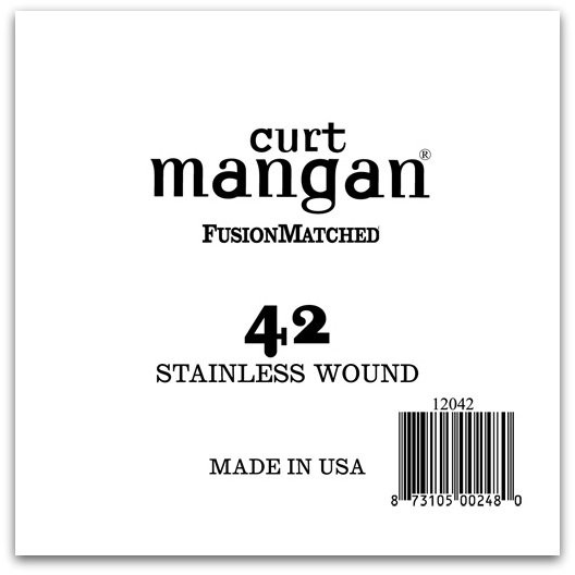 42 Stainless Wound Ball End Single String
