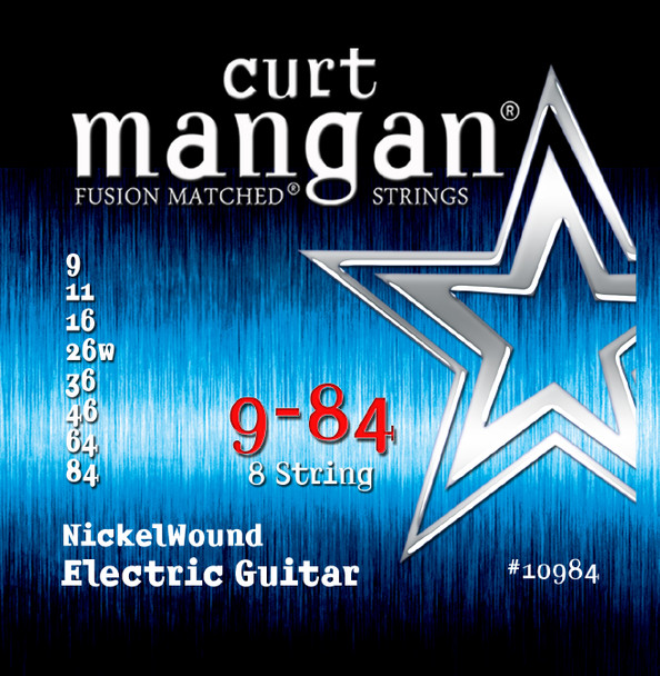 9-84 Nickel Wound 8 String Guitar Set