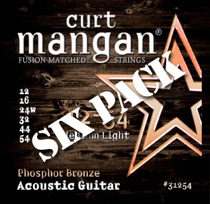 12-54 Med-Light PhosPhor Bronze Six Pack