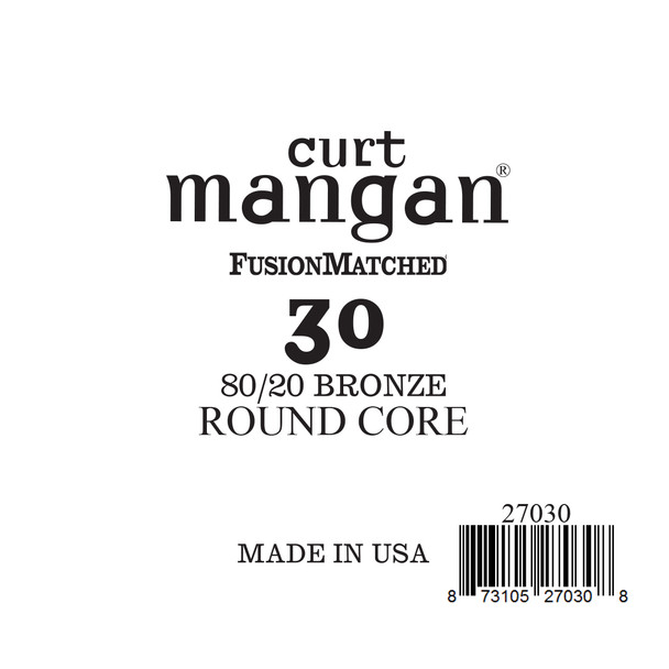 30 80/20 Bronze ROUND CORE Single String