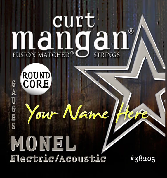 4 x Monel ROUND CORE Custom Gauged Acoustic/Electric Guitar Sets