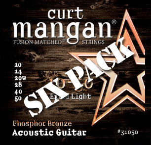 10-50 Extra Light PhosPhor Bronze SIX PACK