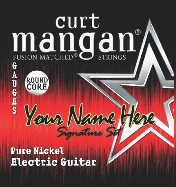 4 X Pure Nickel Custom Gauged ROUND CORE Electric Guitar String Sets