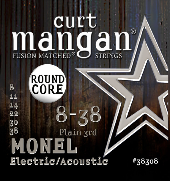 8-38 Monel Round Core Guitar String Set