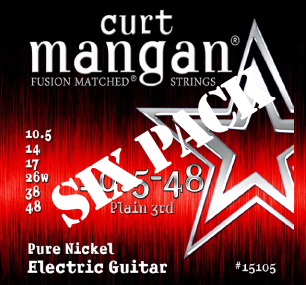 10.5-48 Pure Nickel Six Pack - Curt Mangan Fusion Matched Guitar