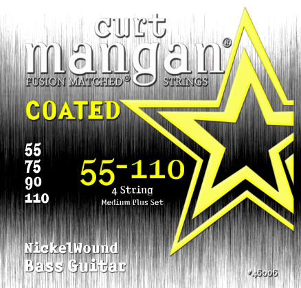 55-110 Nickel Bass Medium Plus 4-String COATED - Curt Mangan