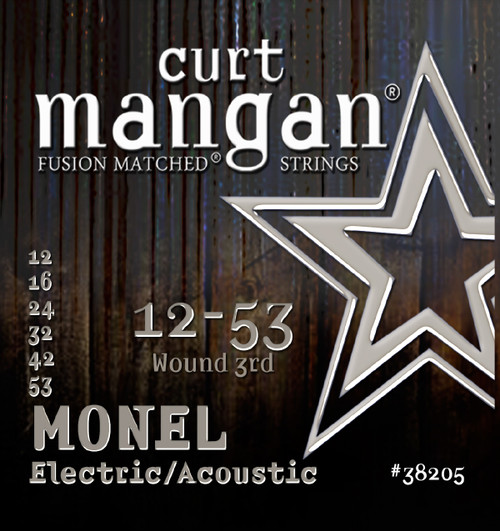 12-53 Monel Hex Core Traditional Light Guitar Strings
