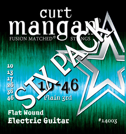 10-46 Stainless Flatwound SIX PACK - Curt Mangan Fusion Matched