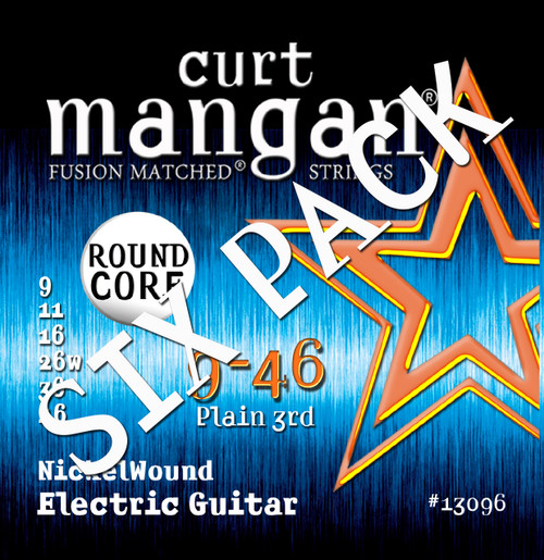 946 ROUND CORE Nickel Wound Guitar Strings SIX PACK
