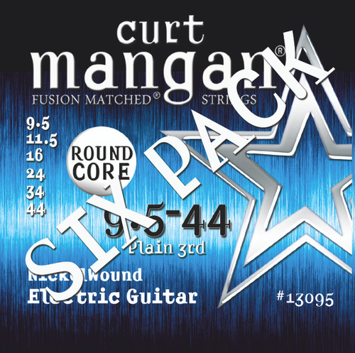 9.5-44 Round Core Nickel Plated Steel Six Pack