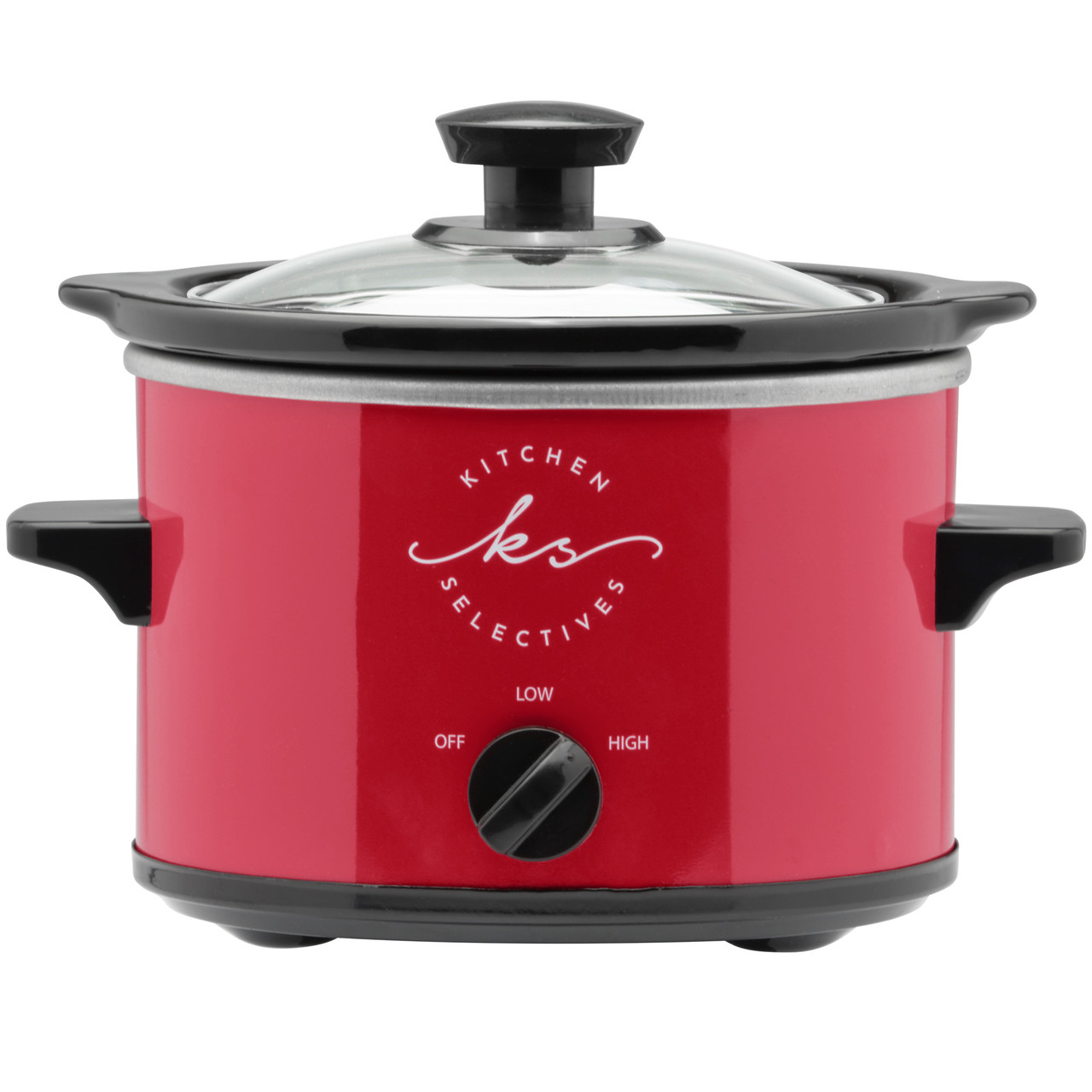 Kitchen Selectives 1.5Qt Slow Cooker, Red