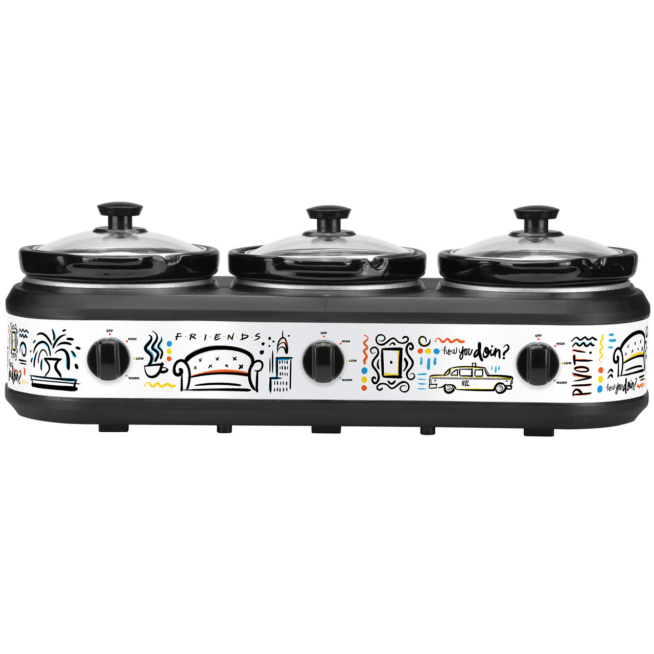  Triple Slow Cooker with Lid Rests, Breakfast Buffet