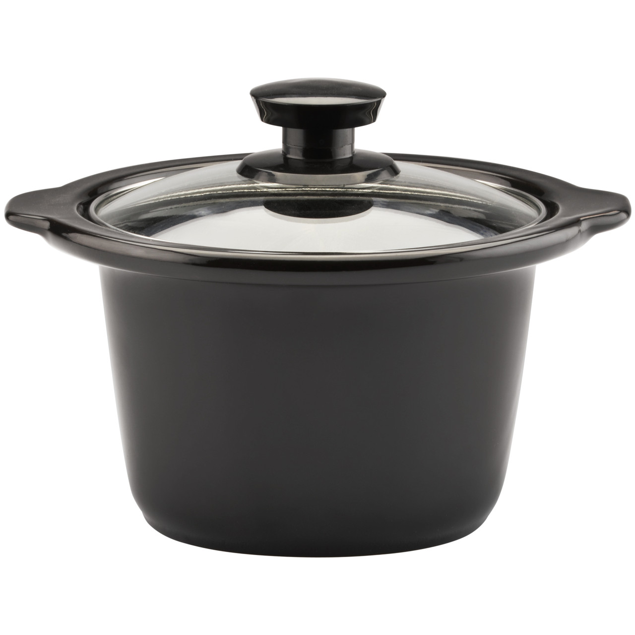 Crock Pot (SCR151-NP) Ceramic 1.5 Quart Slow Cooker Black With Lid Works  Great