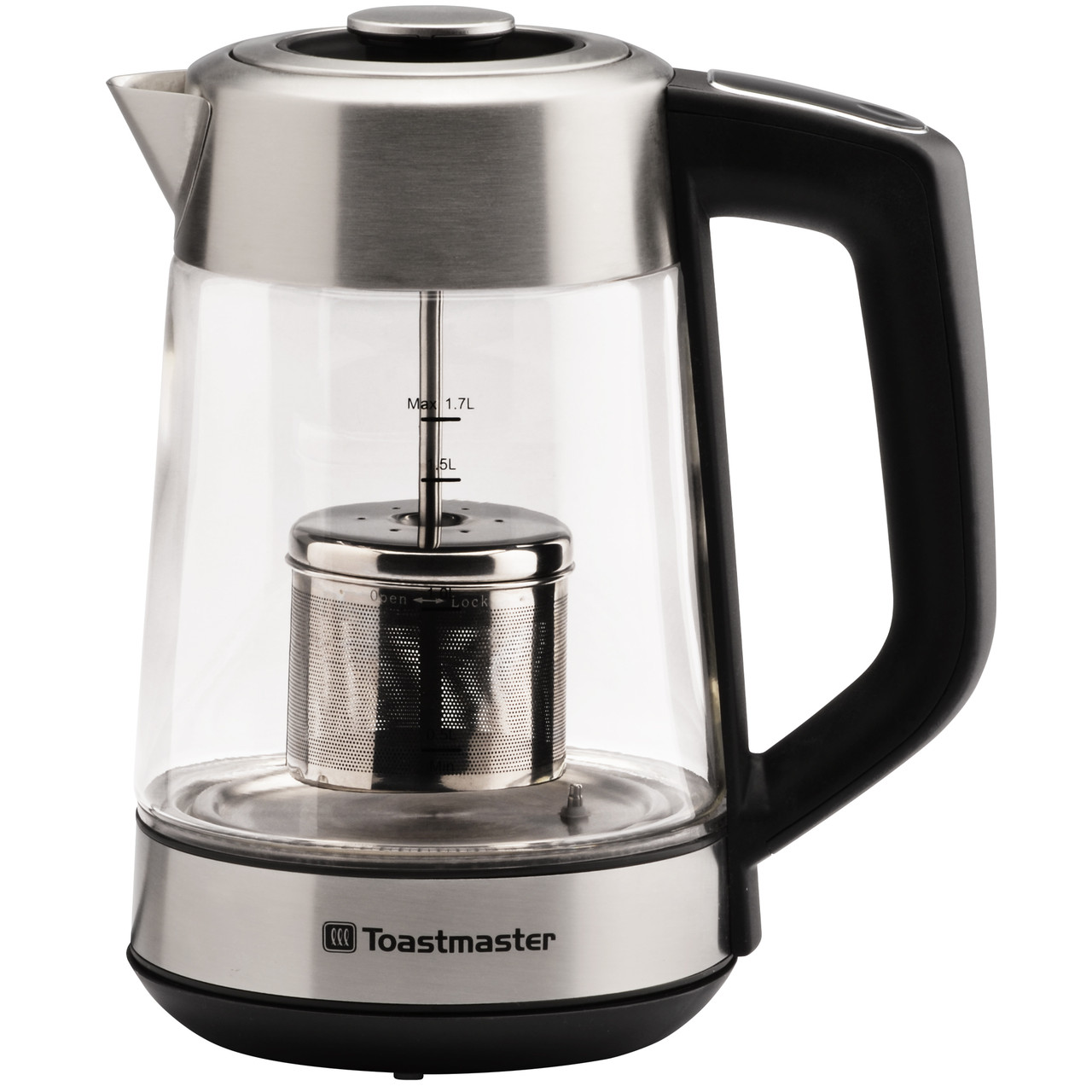 digital glass kettle with tea infuser