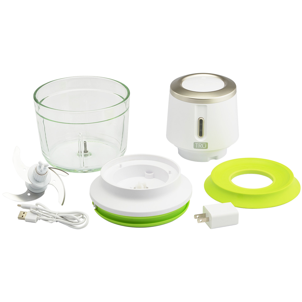 Cordless / Rechargeable Chopper With Scale, 2 Glass Bowls & 2
