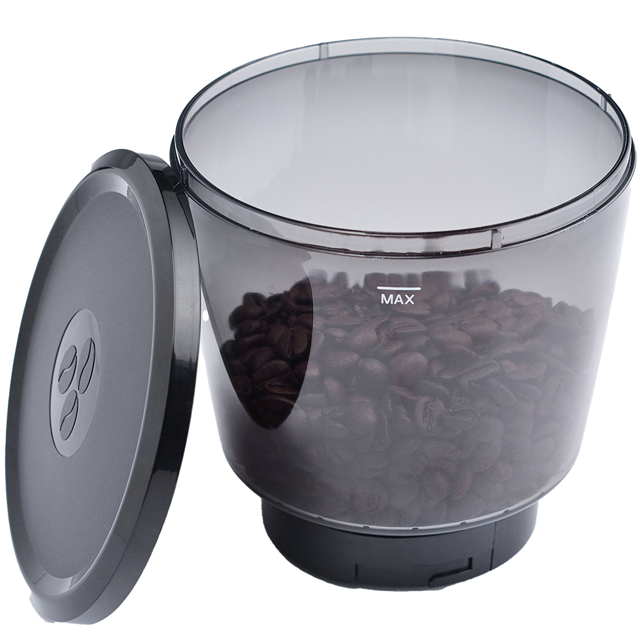 Conical Burr Coffee Grinder & Steel Coffee POP Container (1.7 Qt