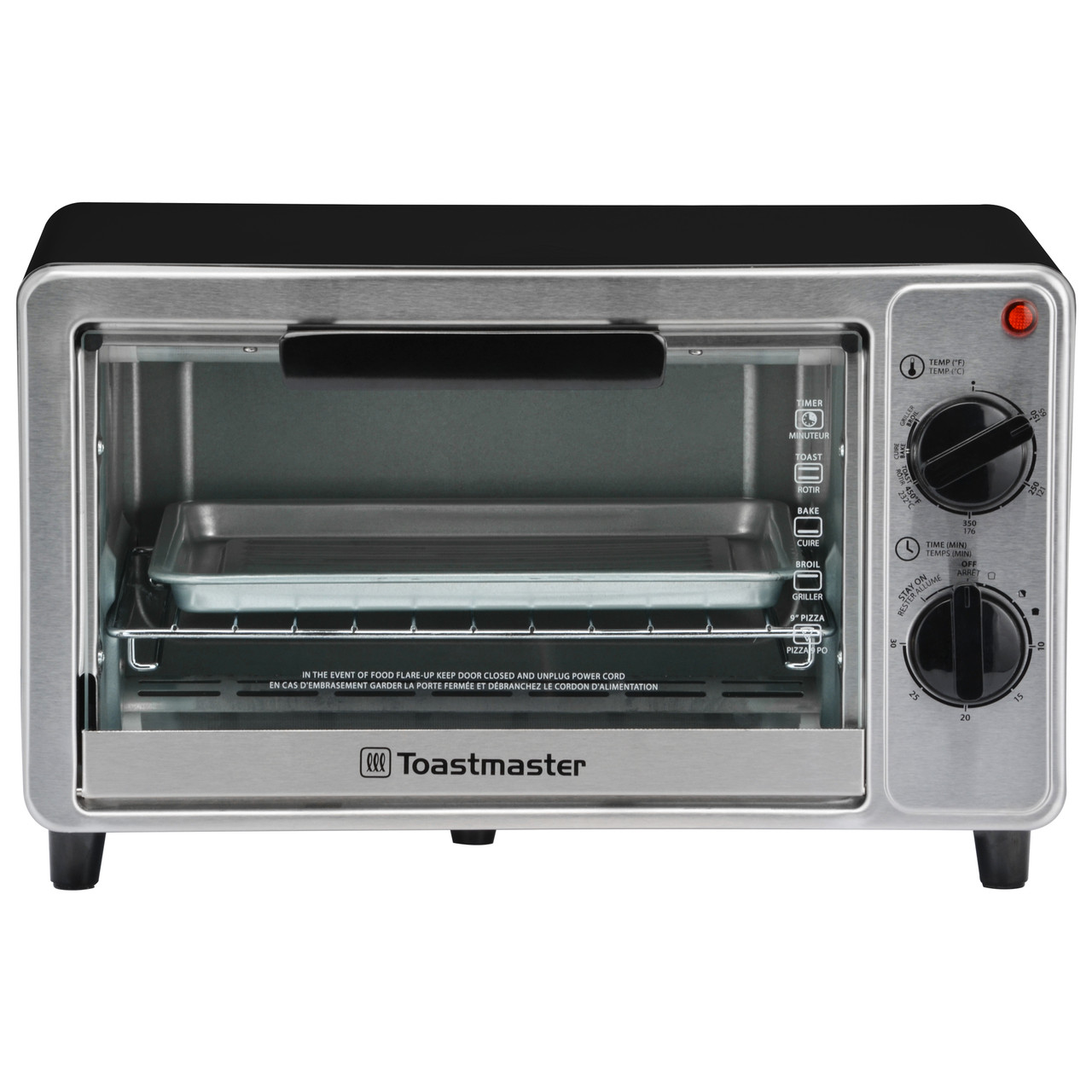  BLACK+DECKER 4-Slice Toaster Oven, Even Toast Technology, Fits  a 9 Pizza, Black: Home & Kitchen