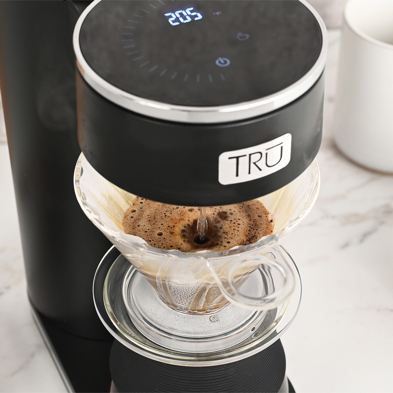 Automatic Pour Over Coffee Maker with Digital Touch Screen by Tru
