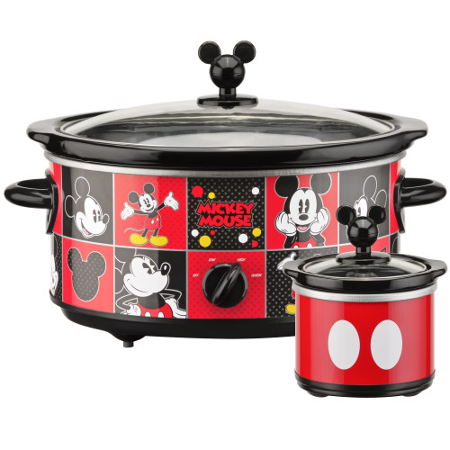 Disney Mickey Mouse 5-Quart Slow Cooker with 20 ounce dipper mini slow cooker DCM-502 Select Brands