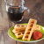Babycakes Mini Waffle Sticks on plate with syrup WMM-40 Select Brands