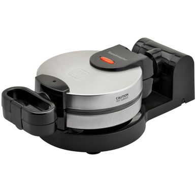 BLACK+DECKER Rotating Waffle Maker with Dual Cooking Plates, Black