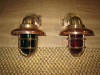 Pair of 90 degree passageway lights with red and green lens