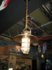 hanging hooded brass nautical light