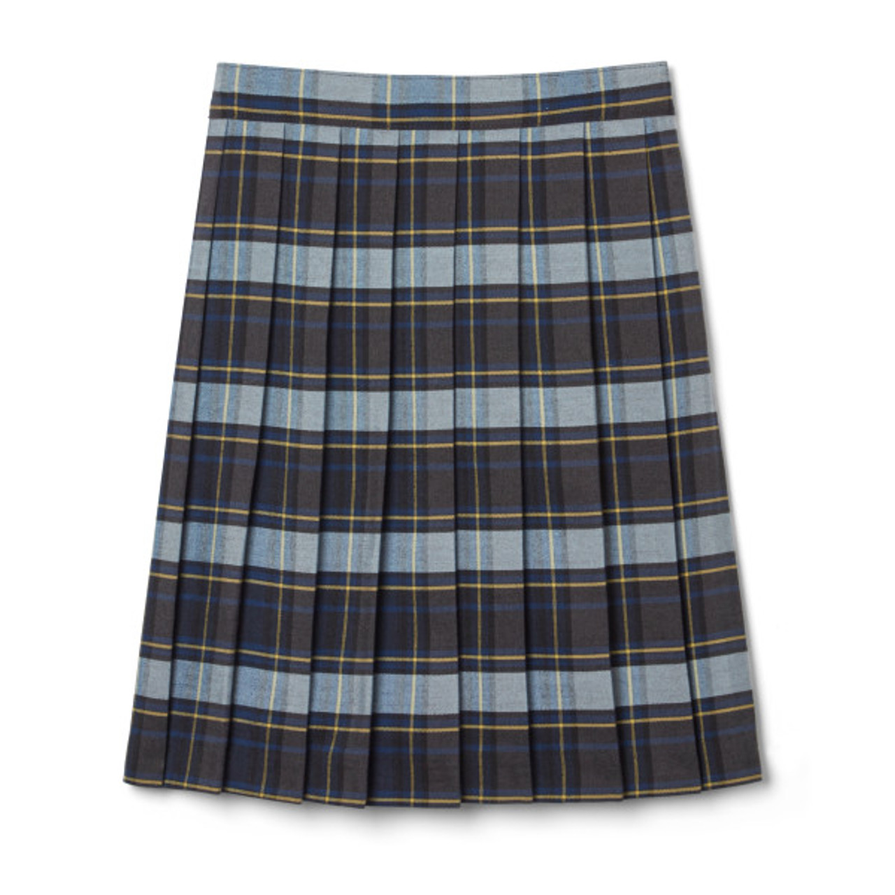FRENCH TOAST PLAID PLEATED SKIRT - BLUE/GOLD