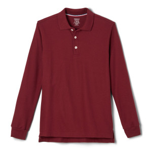 French Toast Boy Burgundy Long Sleeve Pique Polo French Toast Boy Burgundy Long Sleeve Pique Polo
