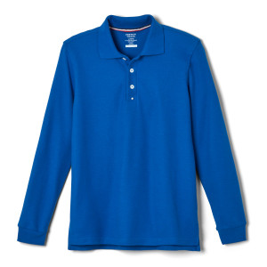 French Toast Boy Royal Blue Long Sleeve Pique Polo French Toast Boy Royal Blue Long Sleeve Pique Polo