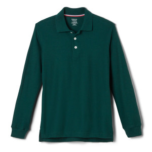 French Toast Boy Hunter Green Long Sleeve Pique Polo French Toast Boy Hunter Green Long Sleeve Pique Polo