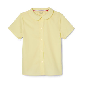 French Toast Girl Yellow Short Sleeve Peter Pan Collar Blouse French Toast Girl Yellow Short Sleeve Peter Pan Collar Blouse