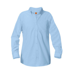 Girl Long Sleeve Oxford - Lt. Blue Girl Long Sleeve Oxford - Lt. Blue