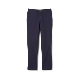 French Toast Girl Adjustable Waist Straight Leg Pants - Navy