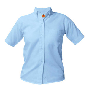 Ladies Short Sleeve Oxford - Lt. Blue Ladies Short Sleeve Oxford - Lt. Blue