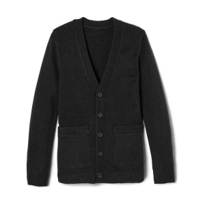 V-NECK CARDIGAN W/ EAGLE ACADEMY LOGO