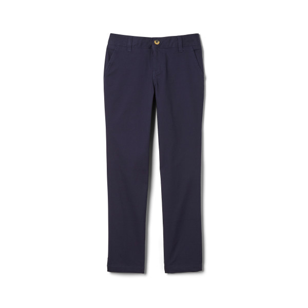 French Toast Women Stretch Twill Straight Pants - Navy