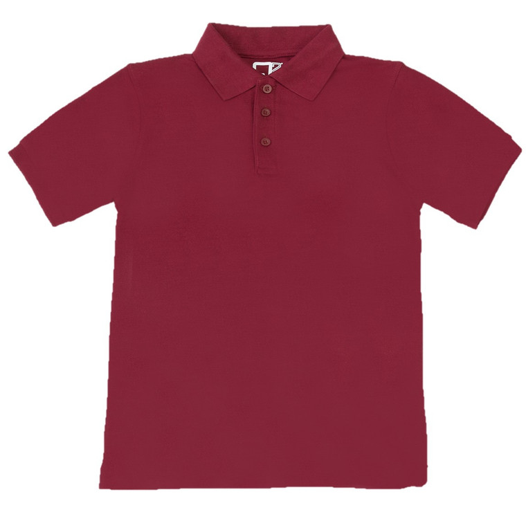 Q2 Girl Burgundy Short Sleeve Pique Polo