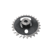 Top view of motor sprocket