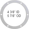 6" round exhaust gasket, 4 3/8" ID, 5 7/8" OD
