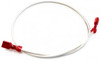 20" Wire Lead, 18AWG, 1/4" Female to Female Spade Terminal, White