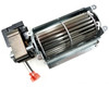 Angled view of blower's air discharge and ball bearing motor